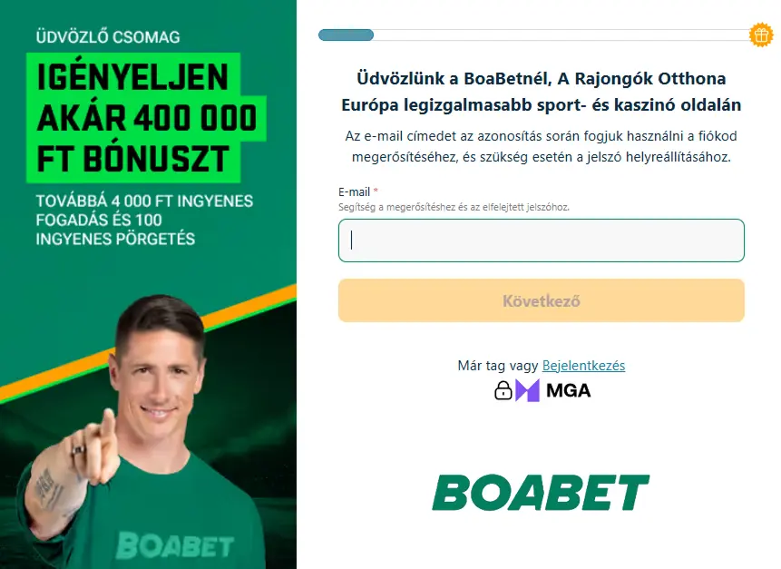 BoaBet regisztrációs