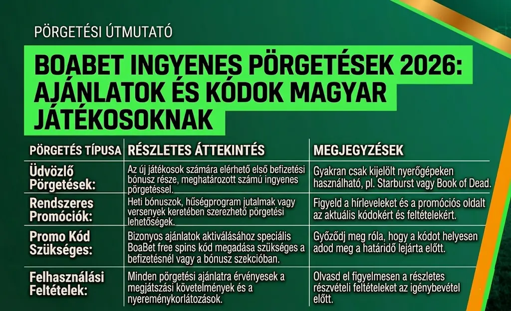 Népszerű online nyerőgépek ingyenes pörgetésekkel a BoaBet felületén 2026
